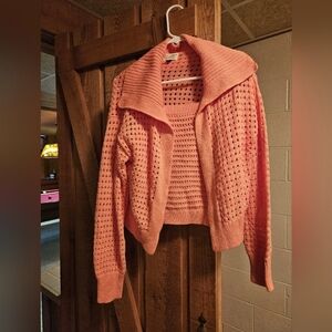 Women's Peach Knit Sweater Set. Size Medium. New
